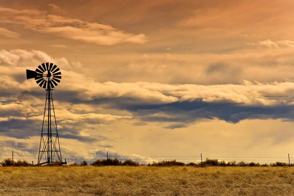 The Pawnee Grasslands with wide open skies and windmills. 