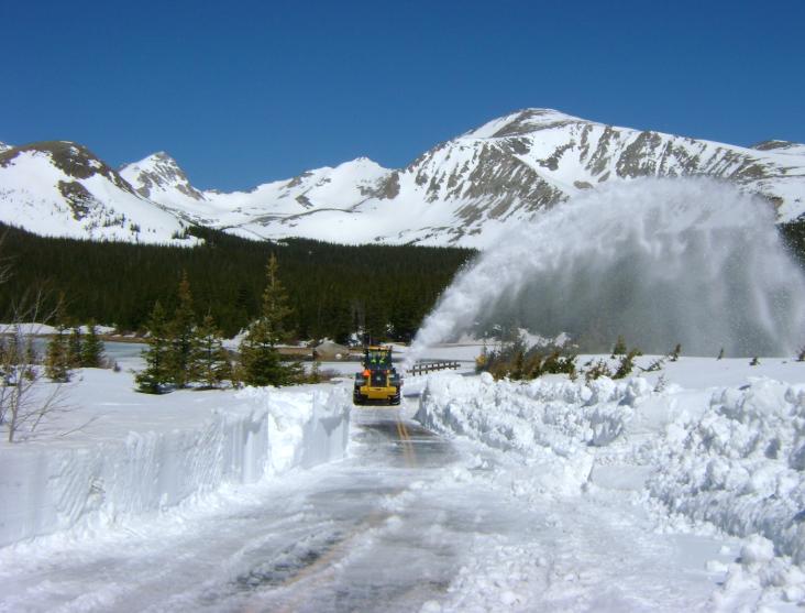 Snow at Brainard Lake can occur even into June. 